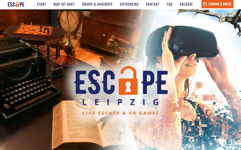 Website von Escape Leipzig